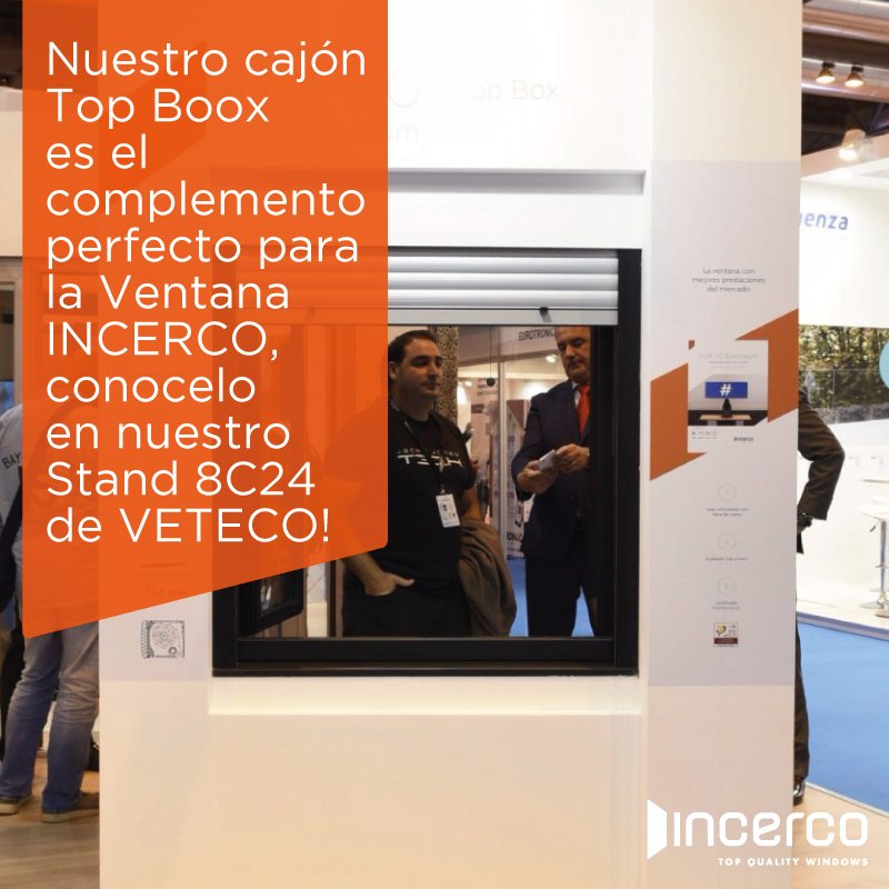 infoincerco's tweet photo. El complemento perfecto para nuestros Sistemas es el cajón Top Box!
#Veteco2016 #Incerco #VentanaPVC #TopDoor #TopBoox #TopColors https://t.co/NXCkaQ2Bgg