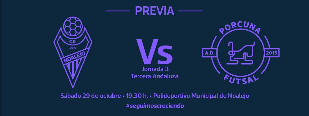 — PREVIA —
J03 – Tercera Andaluza
<a href="/futsalnoalejo/">cd futsal noalejo</a> – <a href="/PorcunaFutsal/">AD Porcuna Futsal</a>
Difícil encuentro con el equipo mermado por bajas:
bit.ly/PorcunaFutsal-…
