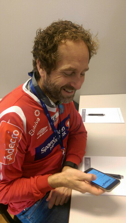 Det er god stemning på #CapraCon. Noen kom med litt mer medvind enn andre. #cupfinalen