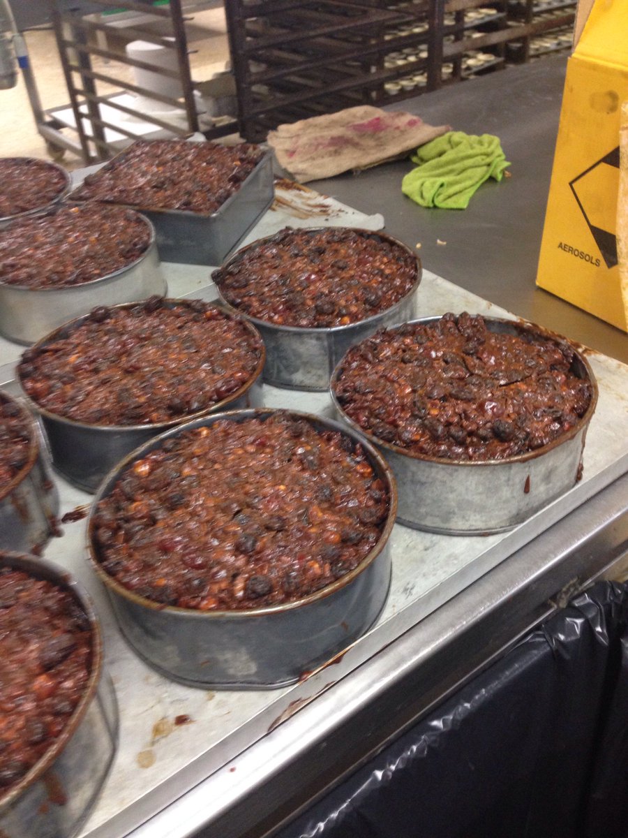 5 am staff collapsed in carpark ... baking all night while you lot are fast asleep! Look how happy they are!?