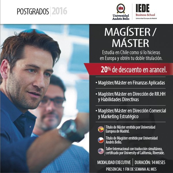 IEDE_BS's tweet photo. Máster de Especialidad Presencial, Programas de doble título, RRHH, Marketing y Finanzas. 20% desc. en el arancel - https://t.co/Ae3nS7WDNd https://t.co/1K0LJfPAD4