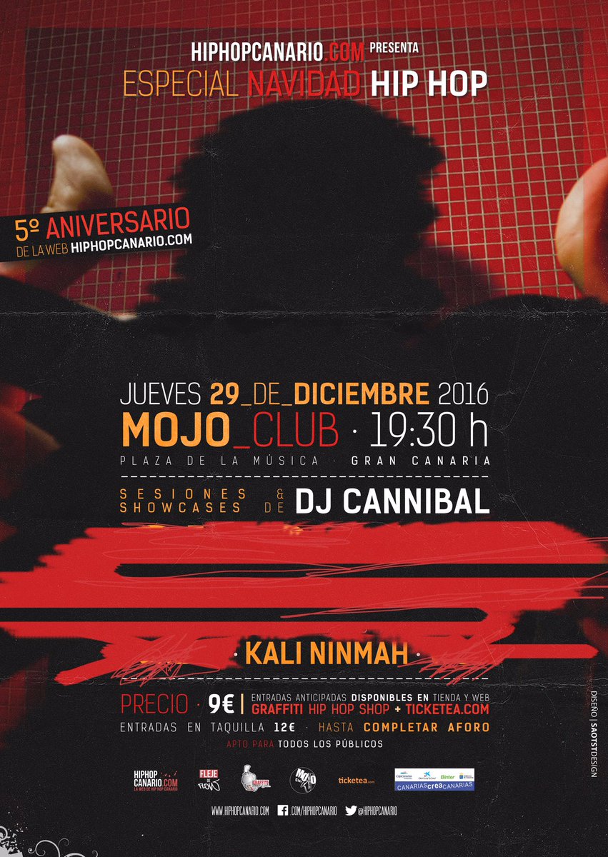 hiphopcanario's tweet photo. Confirmamos los primeros artistas sorpresa de nuestra fiesta de Cumpleaños! 🎂 @DjCannibalRulez a los platos y el #flejeflow de Kali Ninmah 🙌 https://t.co/oJnQOVBbWU