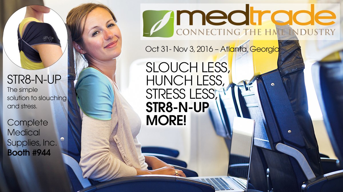 str8_n_up's tweet photo. #Str8nup at #Medtrade2016 Booth #944. #Traveling #HealthyFuture #Preventative #HealthyLfestyle #StressManagement #HealthWellness #TechNeck https://t.co/TcnbZCyWLq
