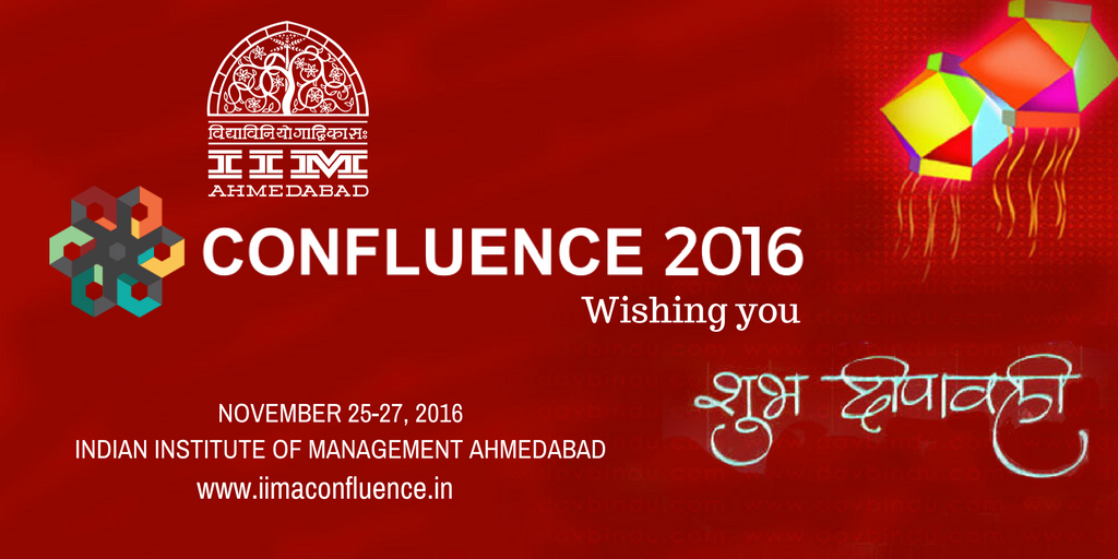 Good Wishes for a joyous Diwali and a Happy New Year with a plenty of #Peace and #Prosperity. #HappyDiwali - Team Confluence IIMA