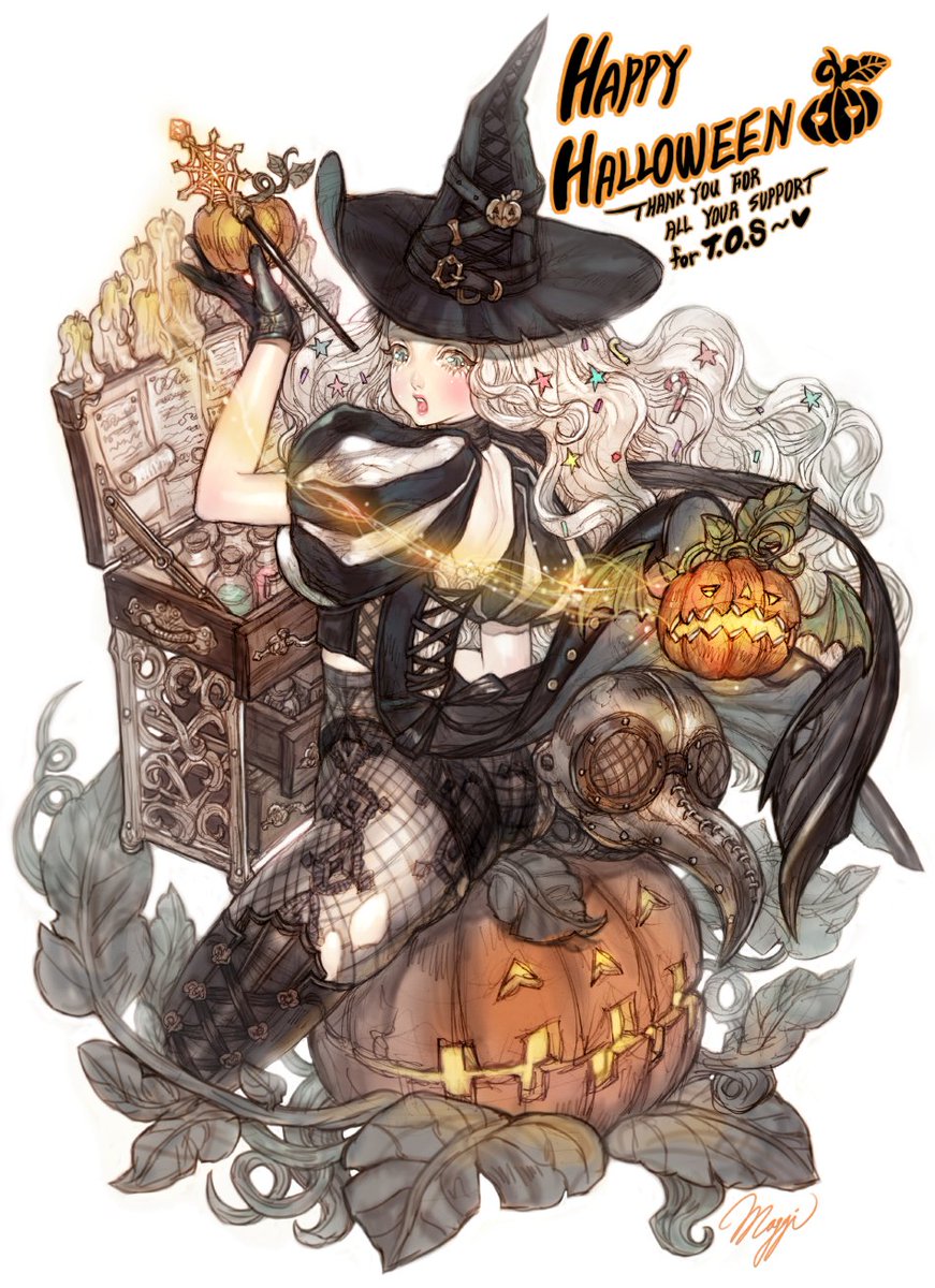 8888MAGGI8888's tweet image. 트오세 공식 페북에 올라왔기에 트윗에도 슬쩍~
할로윈데이 기념 러프 한번 그려봤습니다+_+
HAPPY HALLOWEEN~!!