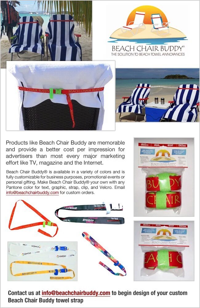 BeachChairBuddy's tweet photo. Customized promotional gifts perfect for holiday brand marketing. Please contact  info@BeachChairBuddy.com for pricing inquiries https://t.co/mtaDsS9ZJw