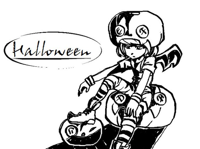 ハロウィン絵を描かなければいけないと思いました。 