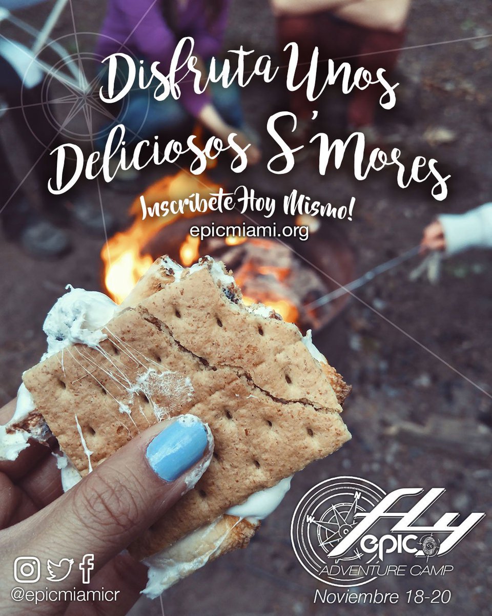#Camping is #Delicious! Registrate ya mismo en epicmiami.org #youthgroup #youthcamp #God #smores #dessert #food #desserts #yum