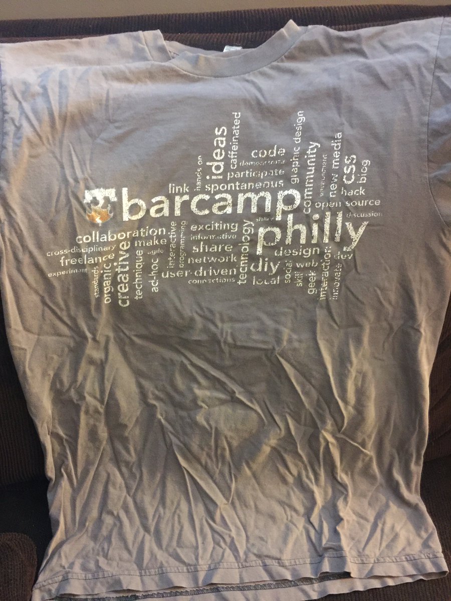 donotreply's tweet photo. @BarCampPhilly a bit wrinkly just out of the washer. 2007? https://t.co/4iByaH1yiV