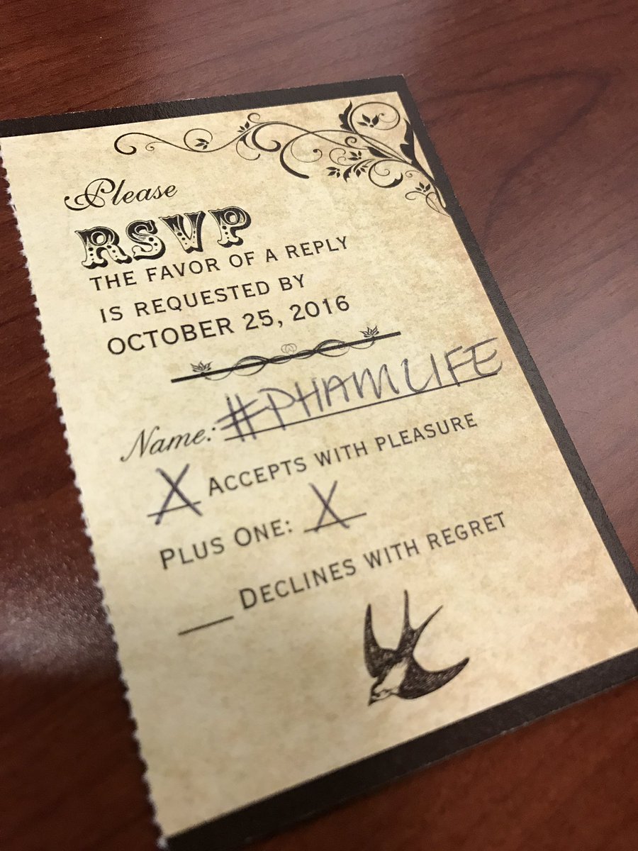 NewsPham's tweet photo. It's official. @EmilyKulick and I are RSVP'd for a #phamily wedding next week! #PhamLife https://t.co/LkMphxPi2t