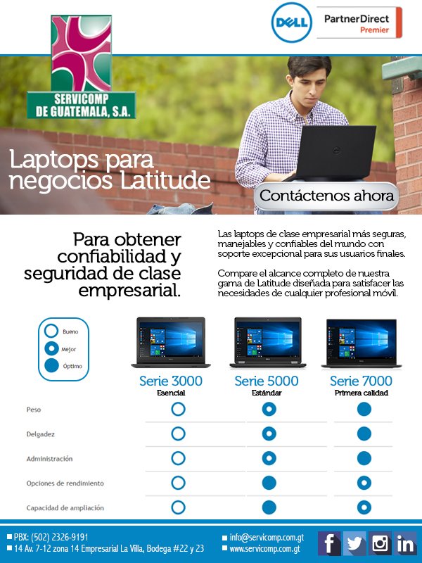 SCDGSA's tweet image. Las Laptops más seguras del mundo. #Dell #PartnerPremier