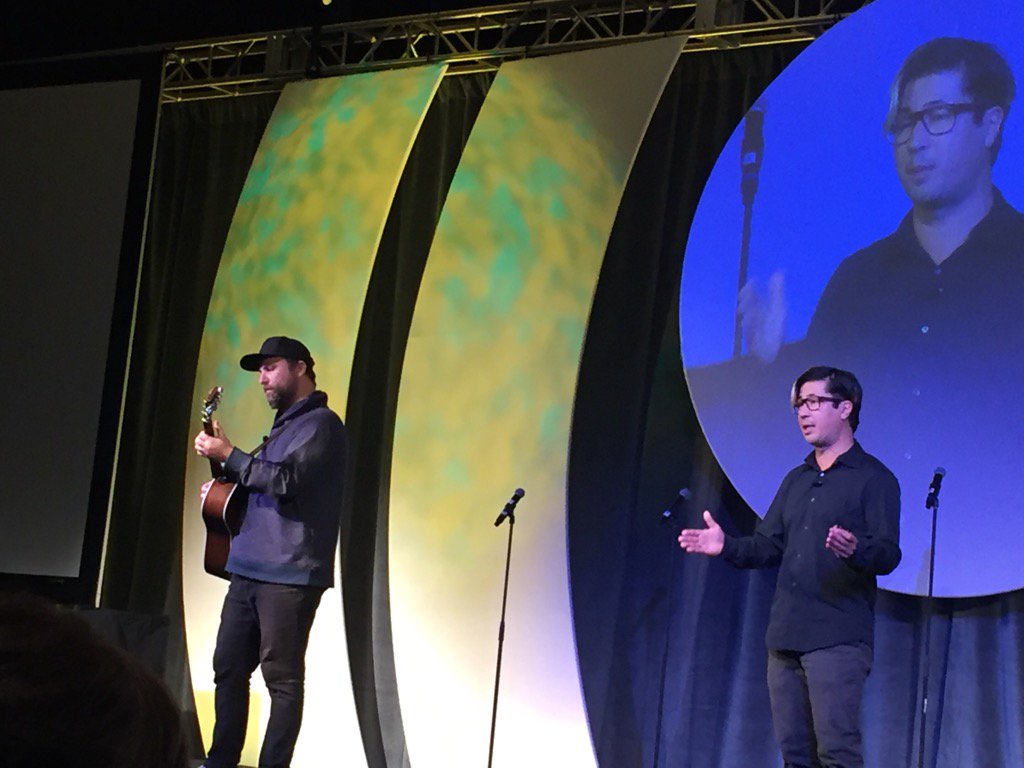 SandyDee13's tweet photo. @choirchoirchoir using music to help us solve problems! Anyone can participate! #CSAE2016 @csaeconnect https://t.co/oJNSYmOt9c