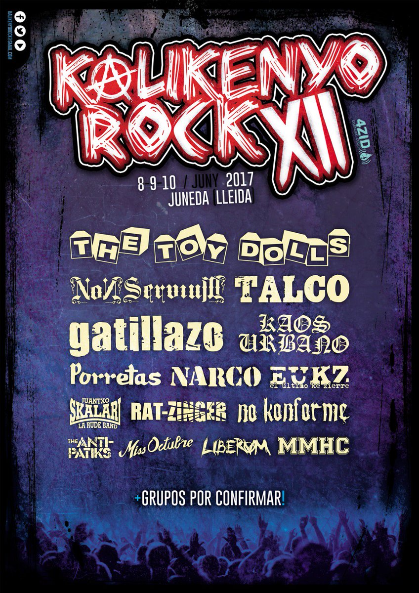 Después de todo, golpeamos más fuerte que nunca! Montaremos una que no sabéis ni lo que os espera.

Primer adelanto XII Kalikenyo Rock 2017