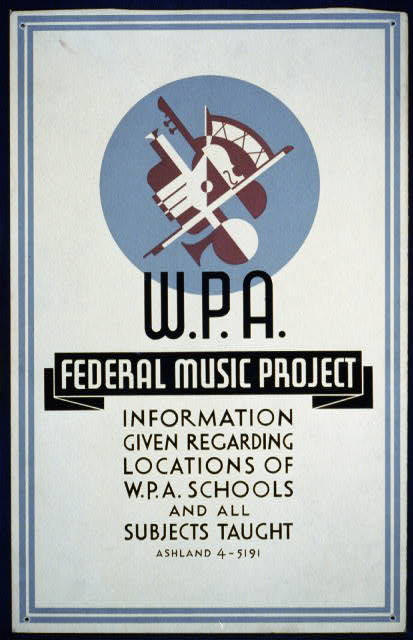 W.P.A. Federal Music Project information given regarding locati.. (Martin Weitzman. New York, b/t 1936 and 1941)