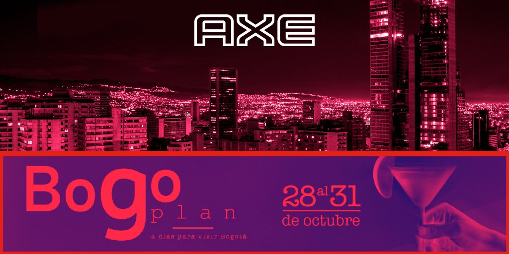 AXE_LATAM's tweet photo. #UnBogoPlanEs vivir la magia de la ciudad con todo el estilo de AXE. Únete del 28 al 31 de octubre. https://t.co/RrTfLYOmL5