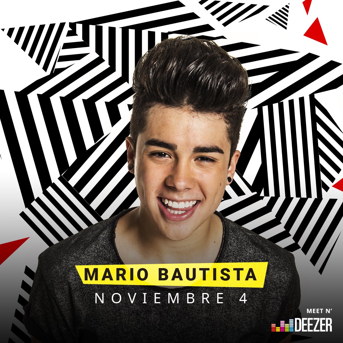 DeezerLatino's tweet photo. #Bautisters ¡Se viene el #MeetNDeezer con @mariobautista_! Corre a nuestro FB y participa @DeezerMexico https://t.co/srJ3ULctzk