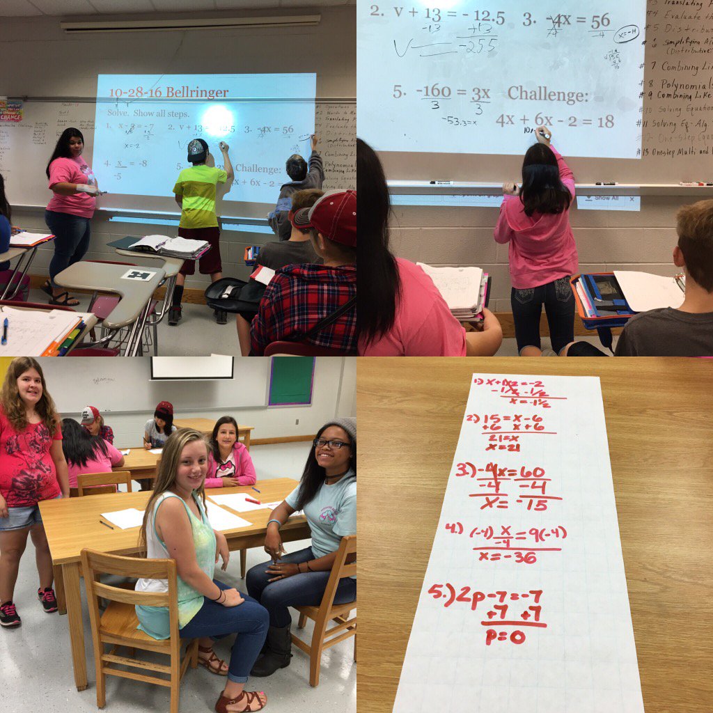 MrsSellersVMS's tweet image. Working on the math.  #funmathfriday #vmseagles #multistepequations