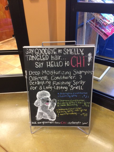 Love to see such talented salon associates promoting CHI at 2228. #StandOut #CHIfordogs <a href="/KurtD_Salons/">Kurt Dennis</a> <a href="/CarrieVillani/">Carrie Villani</a> @PetSmart_DaveK