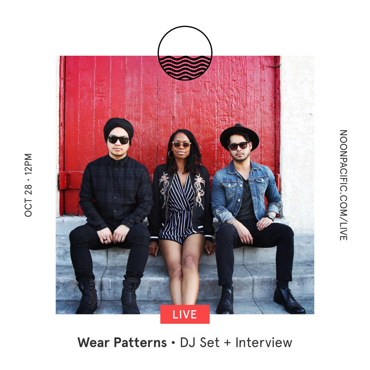 NoonPacific's tweet image. Today at the Pop Up! @wearpatterns (12pm) + @lostmidas (3pm)

▶︎ noonpacific.com/live