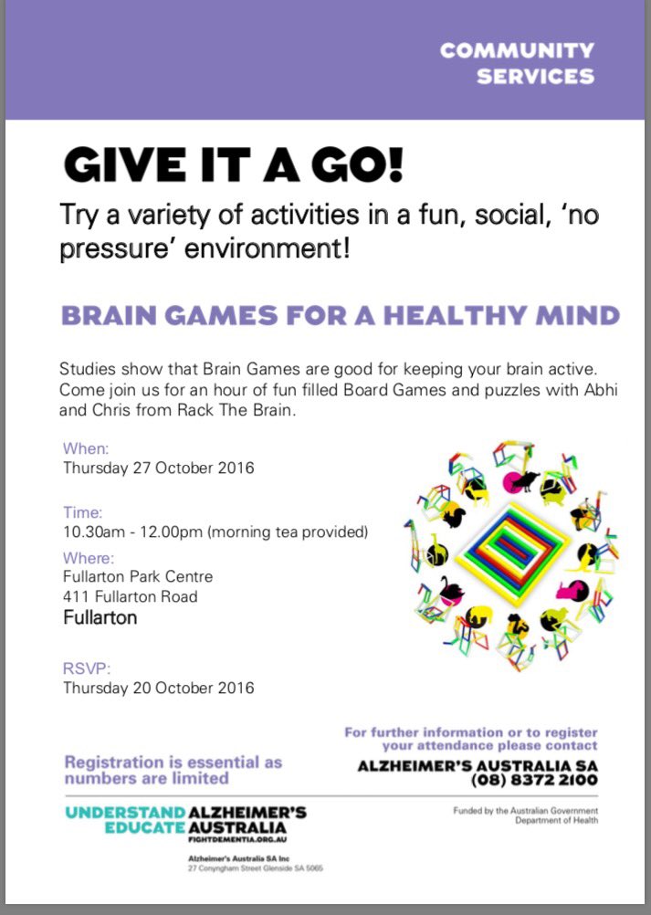 rackthebrainRTB's tweet photo. Had a great morning with awesome seniors at early stages of #Alzheimers.Playing #braingames One of the best groups so far.#DementiaFriendly https://t.co/gtNIwYc8A0