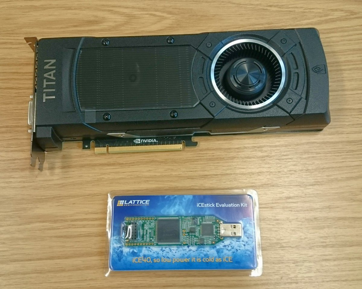 Xmas came early! Received these 2 beauties today. Can't decide with which to play with first - the #GPU or the #FPGA  😎