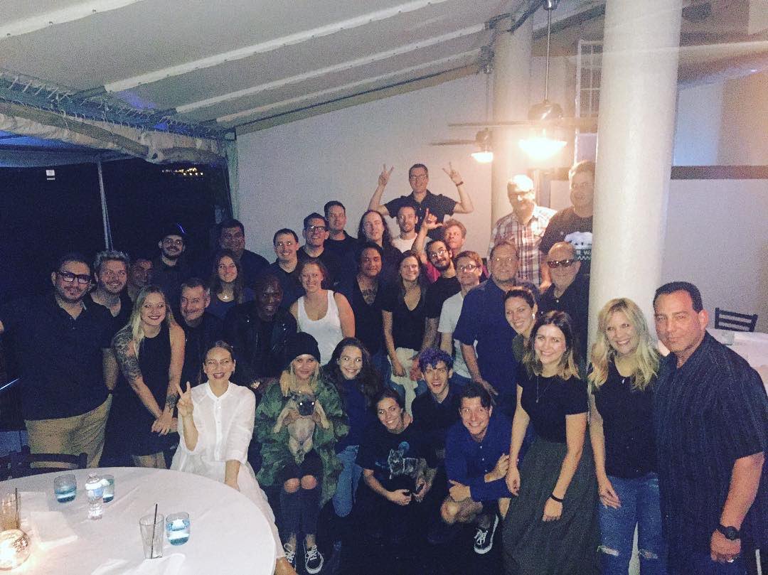 SiaFurlerSource's tweet photo. Sia and part of her Team in Florida last night. 📸 by Adam Jackson. #NostalgicForThePresentTour https://t.co/zabkMSD2DB