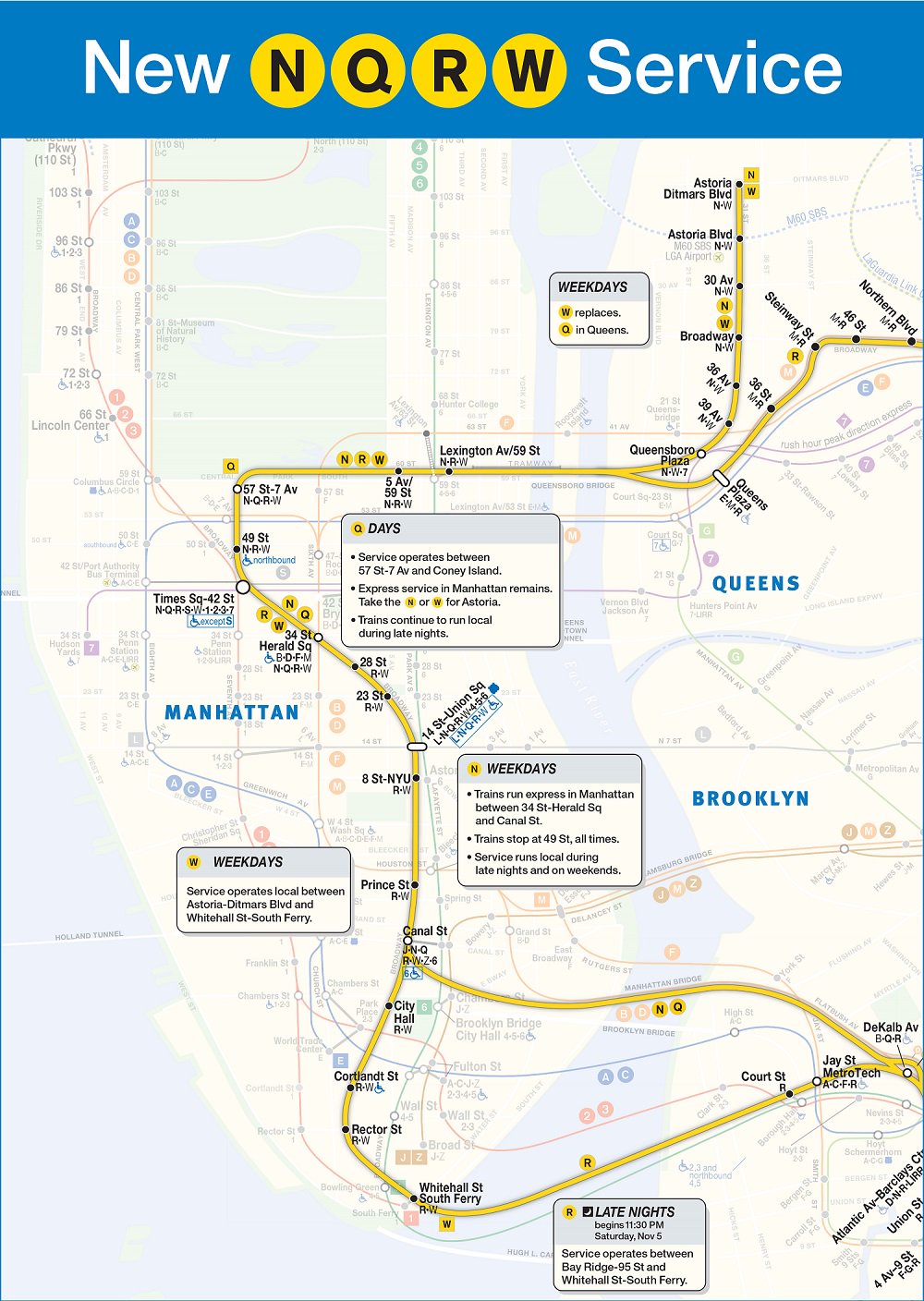Q Train Map Subway Weekender | A Guide To Weekend Service Changes In