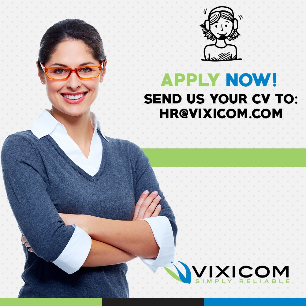 Vixicom's tweet photo. Unemployed? Come and take a chance on us. You can send us your CV to hr@vixicom.com #Vixicom #SimplyReliable https://t.co/IV3lWluCBC