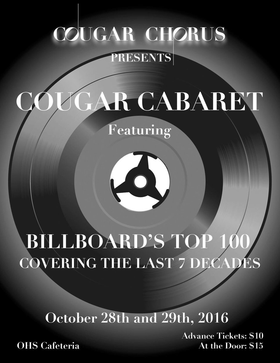 Cougar Cabaret is tonight and tomorrow night!