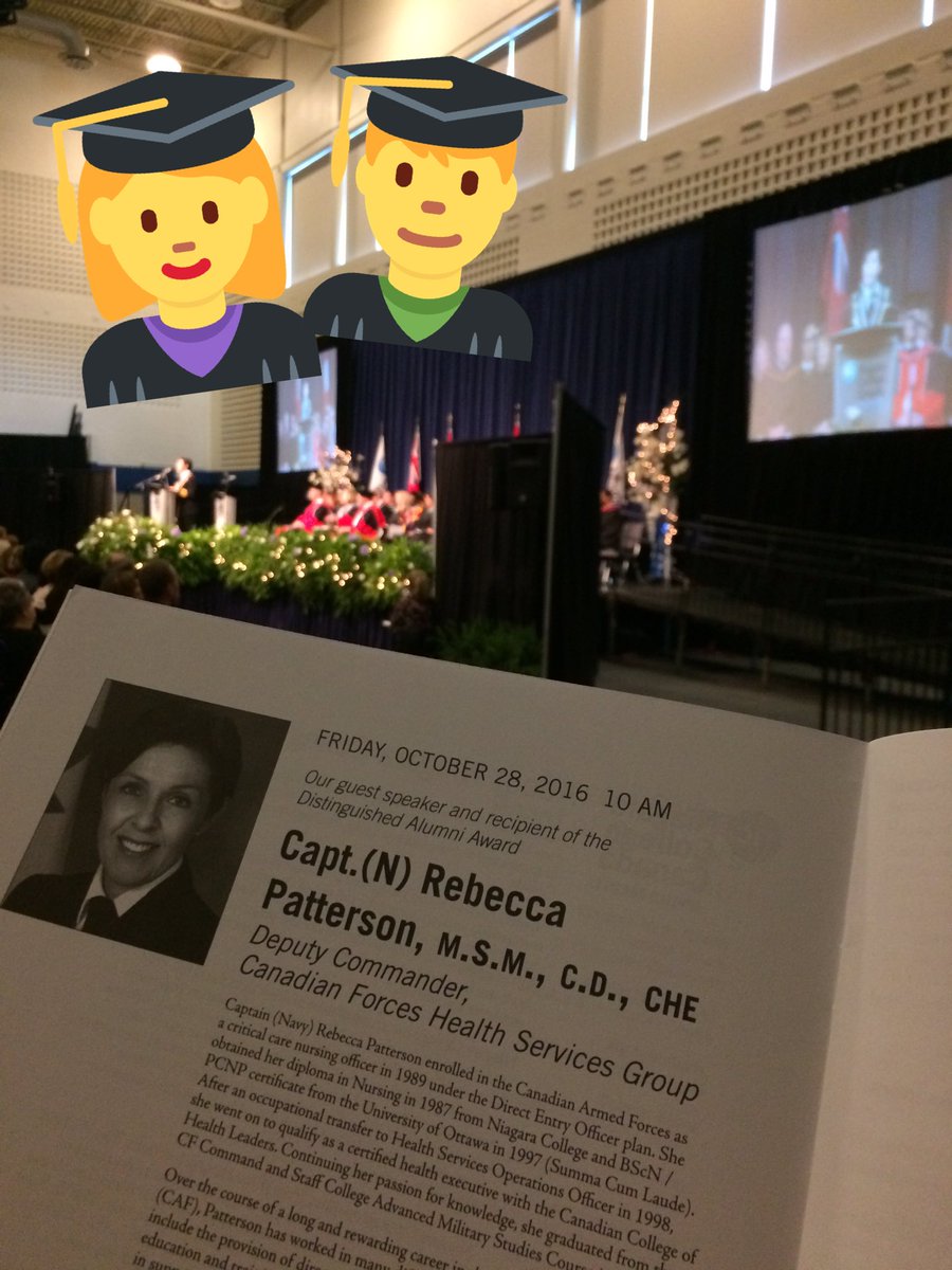 niagaracollege's tweet photo. Addressing the grads, Capt. Rebecca Patterson, @CanadianForces Health Services Group. Nursing grad from #NiagaraCollege in 1987. #NCGrad16 https://t.co/Ss6etL6p9y