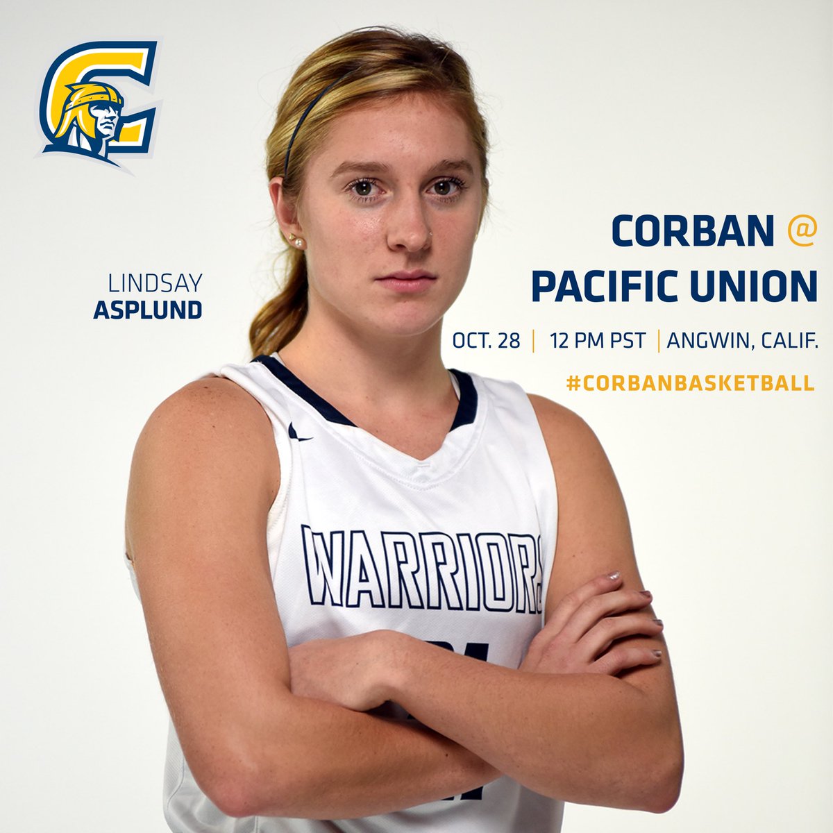 CorbanAthletics's tweet photo. FIRST #Gameday of the year for @CorbanWBXB 🏀👊! Warriors ready to open the year with a bang 💥 down in California! #WeAreCorban #RoadWarriors https://t.co/pahK6qN5bv