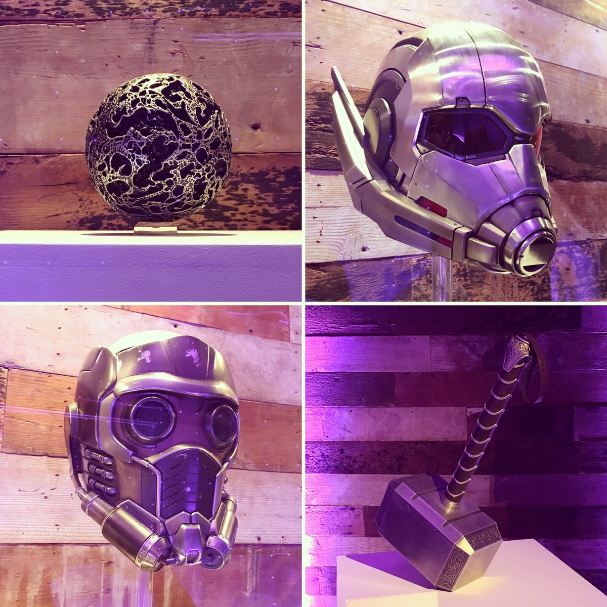 meeri_kim's tweet photo. A whole host of @Marvel artifacts at the "Science of the Marvel Universe" event last night! @SciEntEx #ScienceoftheMCU #scientevent https://t.co/Uwma6wEFPX