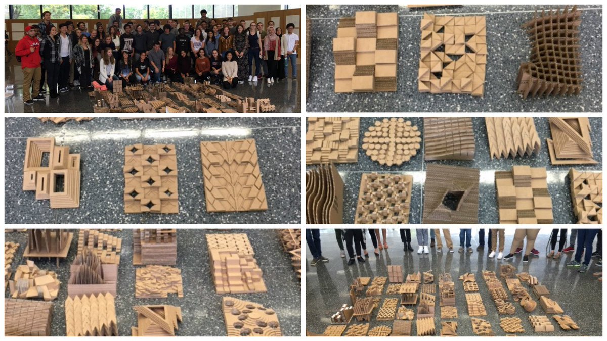 IITFacilities's tweet photo. We handed over boxes that classroom chairs came in to Architecture prof. Nagle for her students' 3D model projects! Awesome repurposing! https://t.co/Uky7kdBoNX