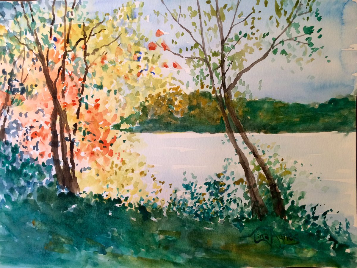 canvasandsoul's tweet photo. #fallpond #watercolor #paintnight at #applevalleycommunitycenter #fallcolors #paintingclass https://t.co/elY6SuXGpV