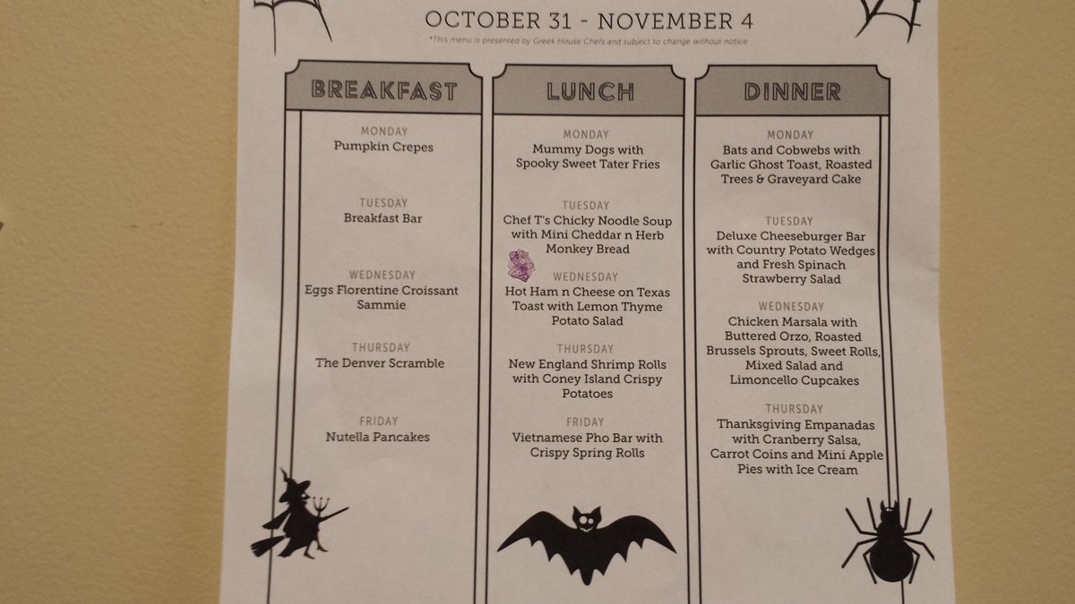 ChefT66502's tweet photo. Next weeks menu is up!  Enjoy the weekend!@KSU_Theta #BestFedGreeks https://t.co/lWLRuYwNdG