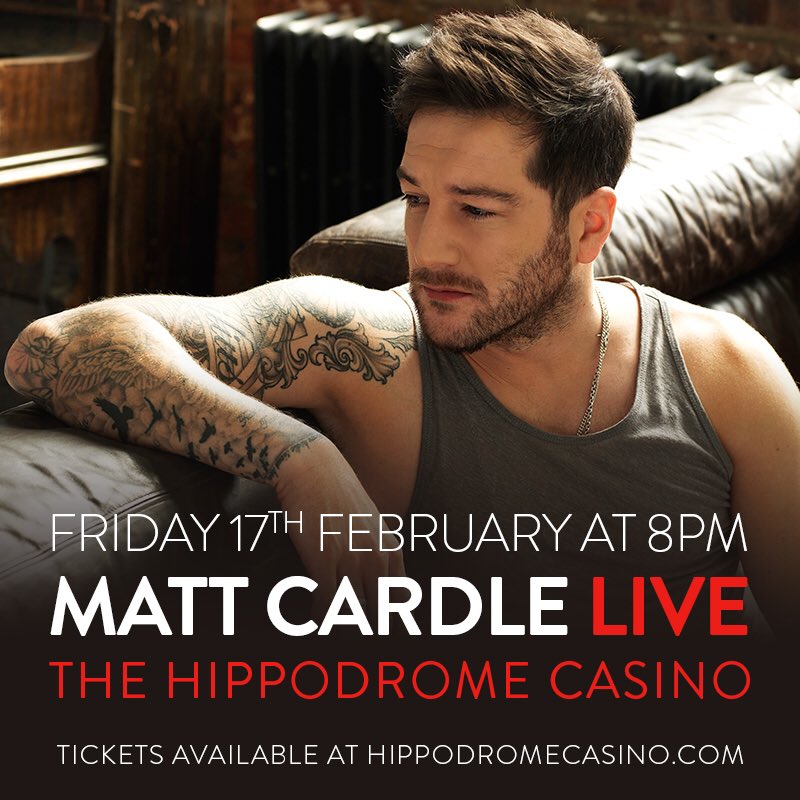 MattCardle's tweet image. Excited to be returning @HippodromeLDN on Fri 17th Feb 🙏🏼 Hope to see you there! Last time was sooo much fun 😊 XX hippodromecasino.com/events/matt-ca…