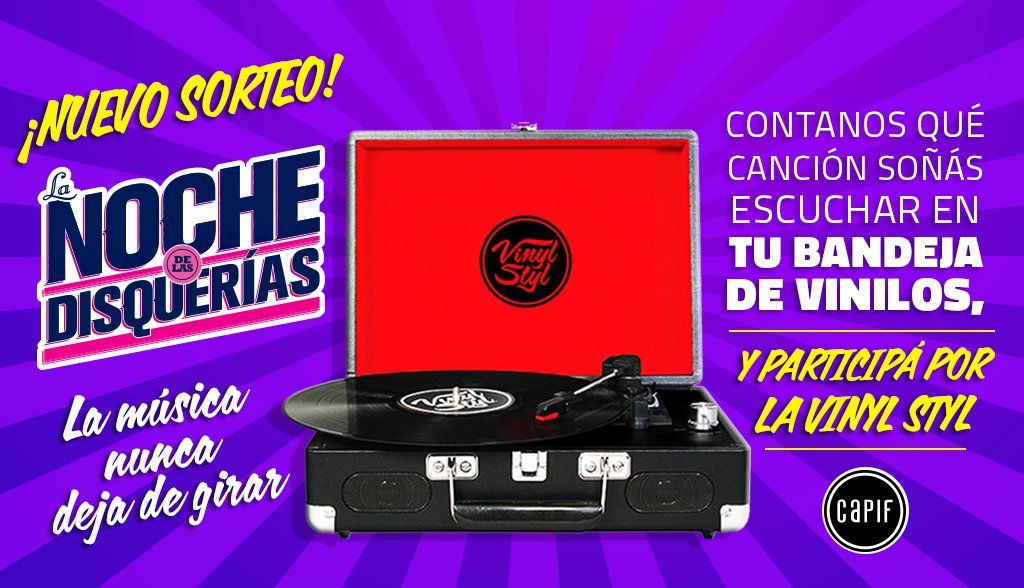 NocheDisquerias's tweet photo. ULTIMAS HORAS PARA PARTICIPAR DEL SORTEO!!! Dale RT y llevate la bandeja de vinilos #llenatedemusica https://t.co/jZGRKTAufD
