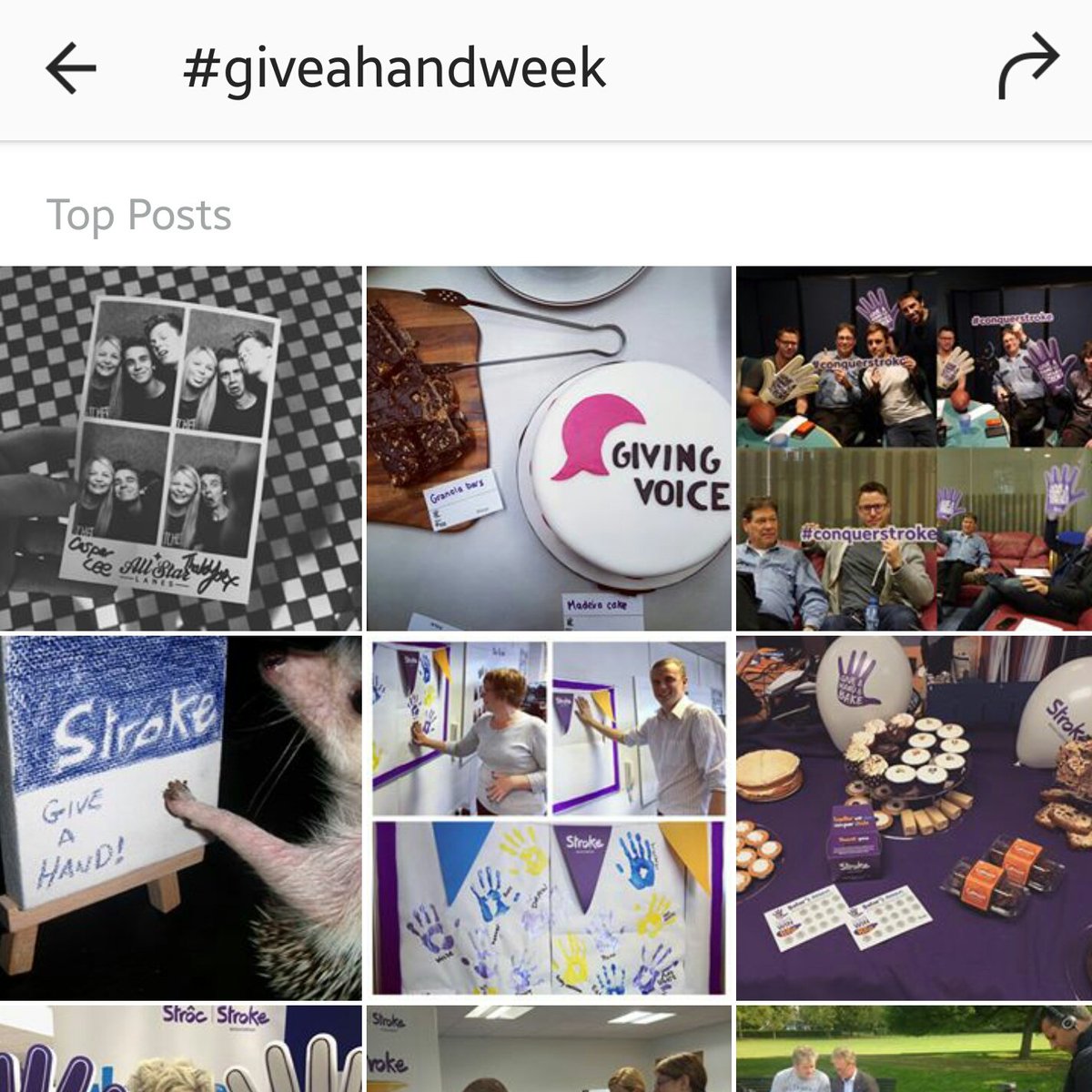 UCLGivingVoice's tweet photo. We've managed to be one of the 'top posts' on Instagram for #giveahandweek (behind @Joe_Sugg ) - go team for raising £273! @GivingVoiceUK https://t.co/Dz9GWfz5vn