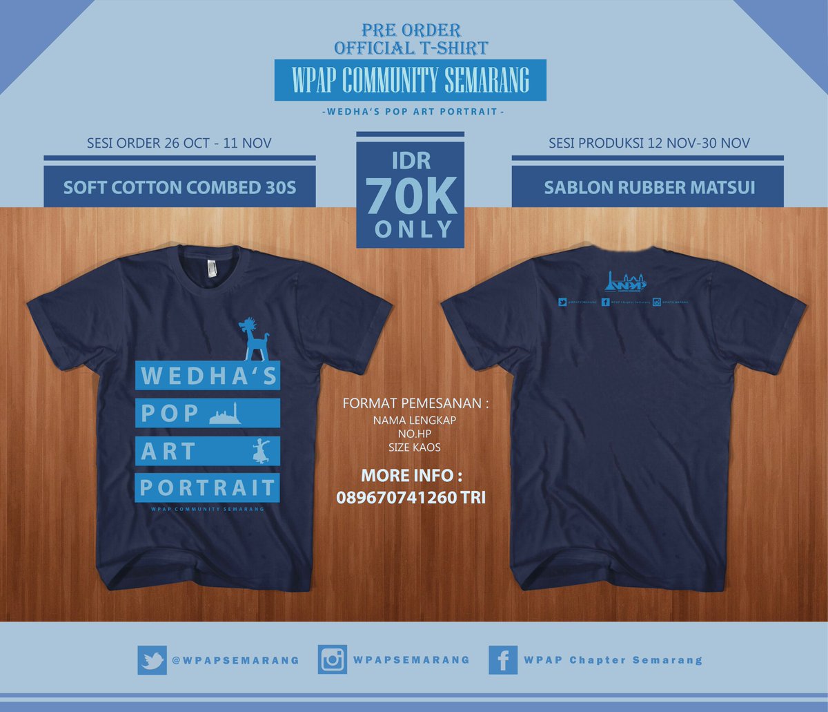 Open PO Official T-Shirt WPAP Community Semarang 😉