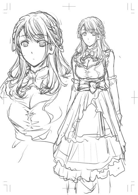 次の同人のキャラを描いてみた。お嬢様系です。まあ・・・内容はまだ決まっていないw 