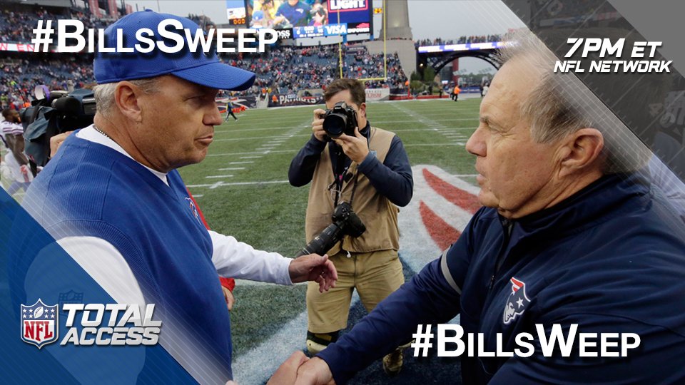 NFLTotalAccess's tweet photo. Will Rex Ryan's Bills sweep Belichick and the Patriots?
#BillsSweep
#BillsWeep https://t.co/GGkNBgBm7J