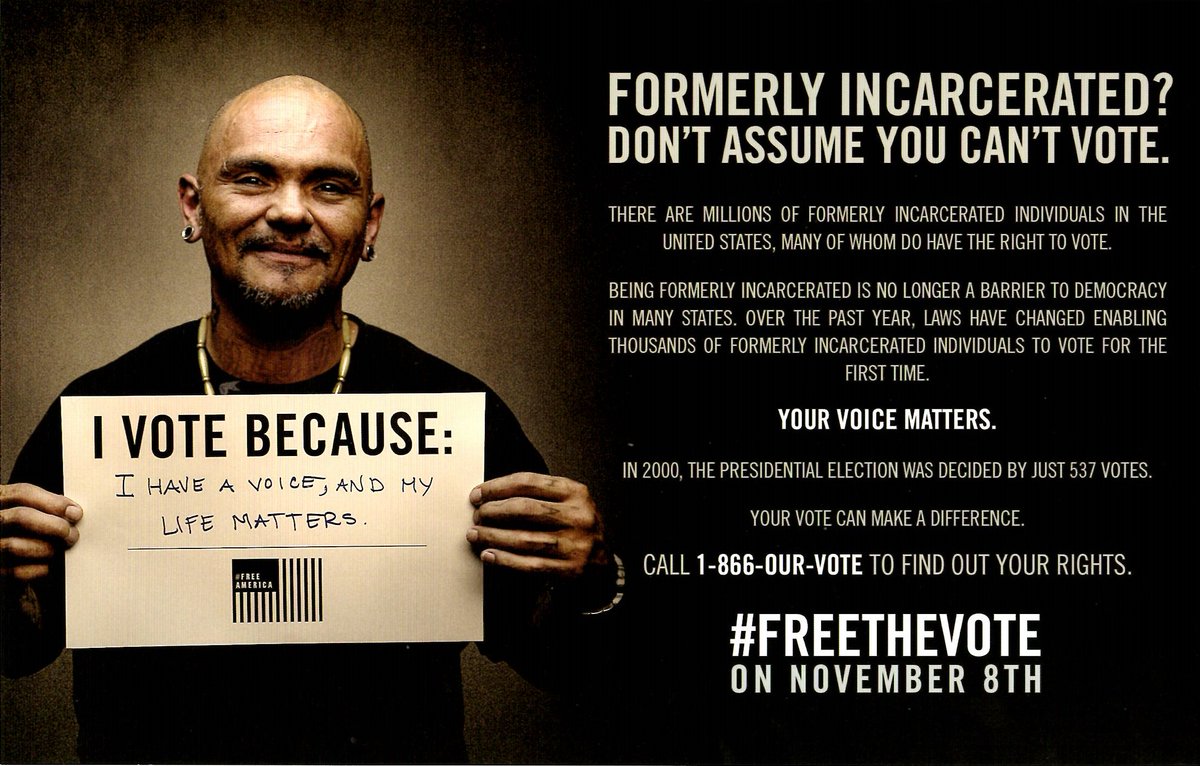 NewStartBoston's tweet image. A reminder to our re-entry residents...

#freethevote