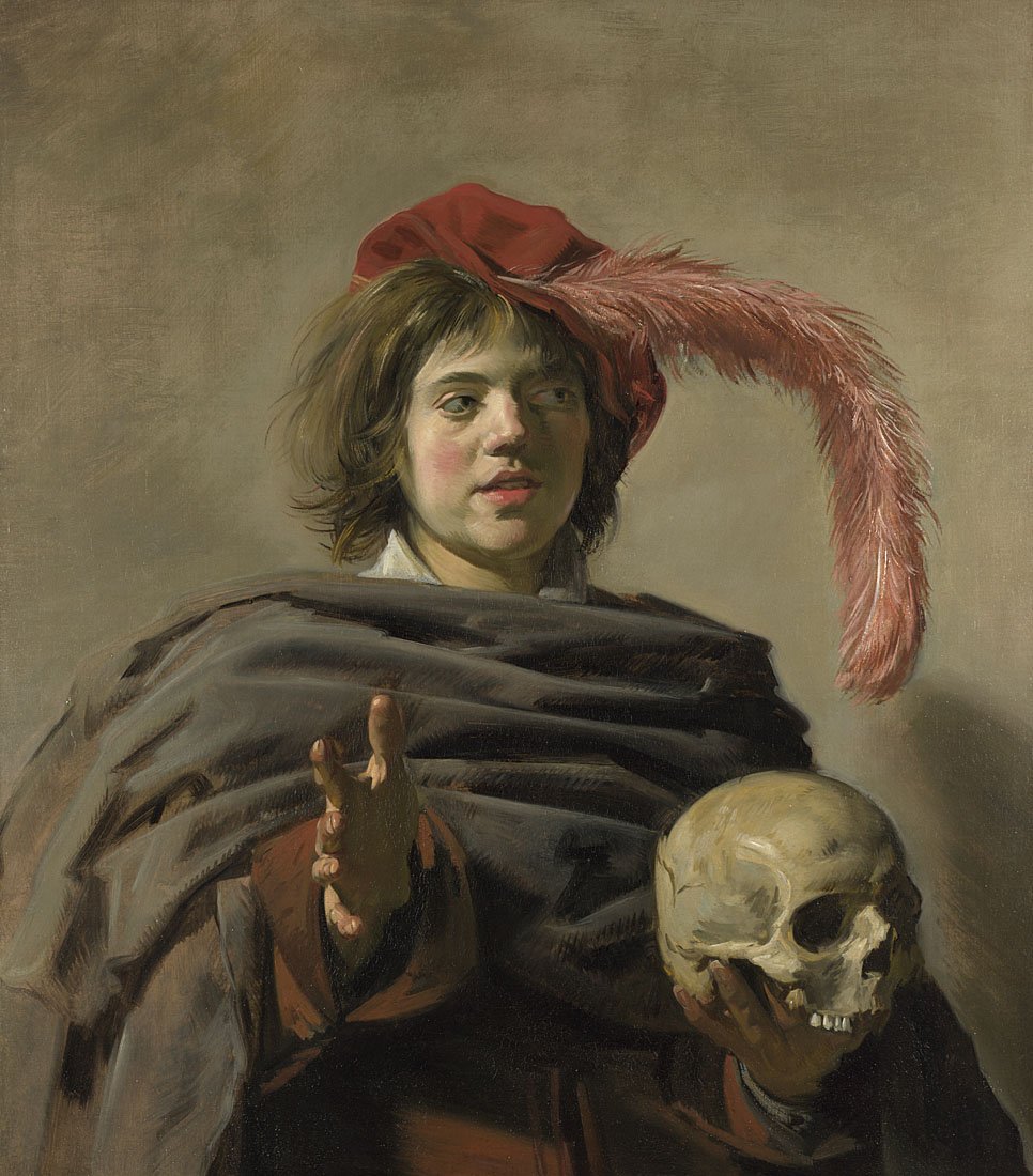 MuseumCrowd's tweet photo. In this painting by Frans Hals, the skull is a reminder of life and the certainty of death: https://t.co/4ExEiUeBuw @NationalGallery https://t.co/2z2uCu187i