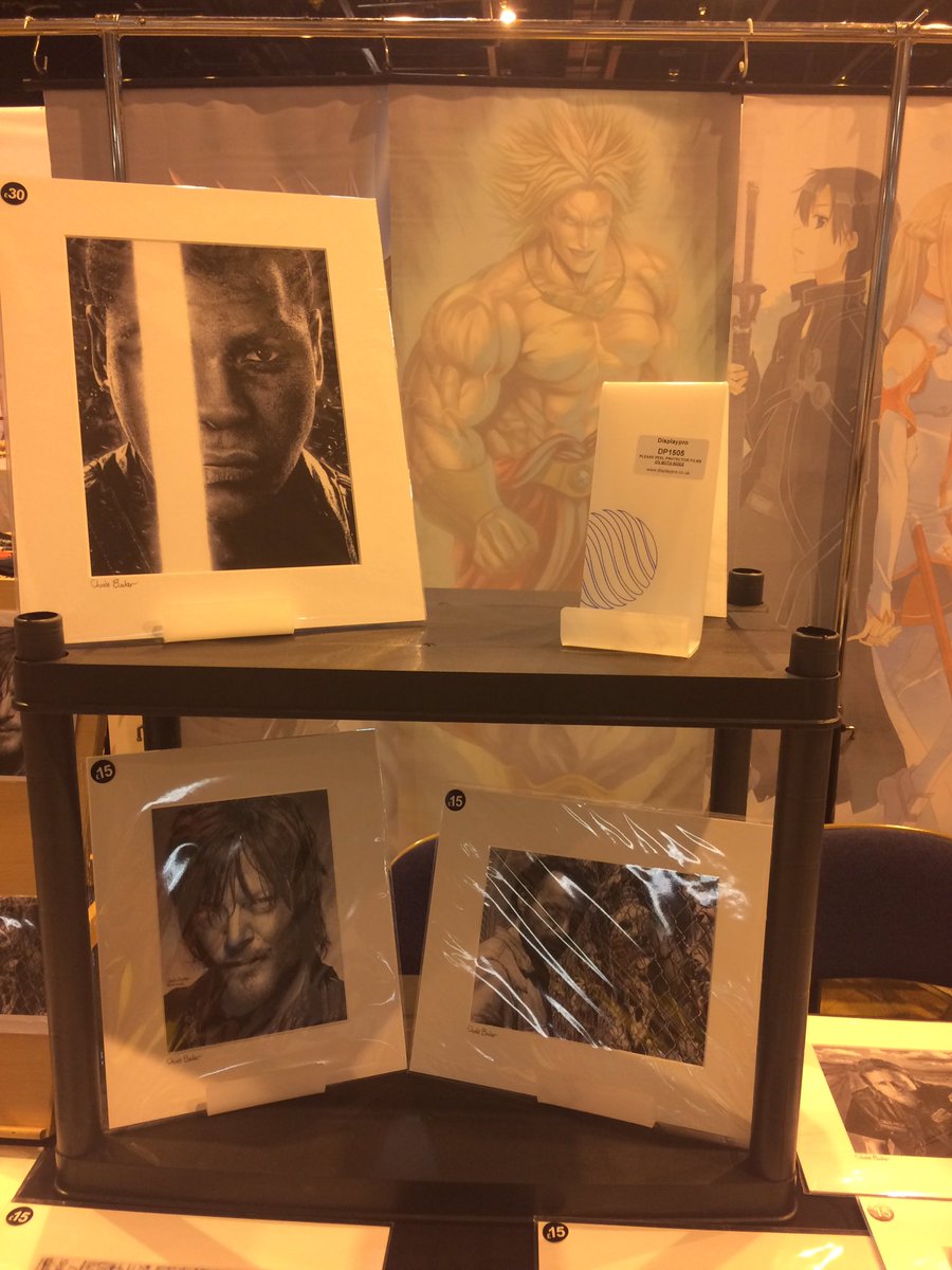 sampf3's tweet photo. Stall set up for tomorrow's #cfcc2016 at the #Cardiff MotorPoint arena #newrelease #cjbart @MvG180 signed prints π―also available https://t.co/V1iIXgqzX9