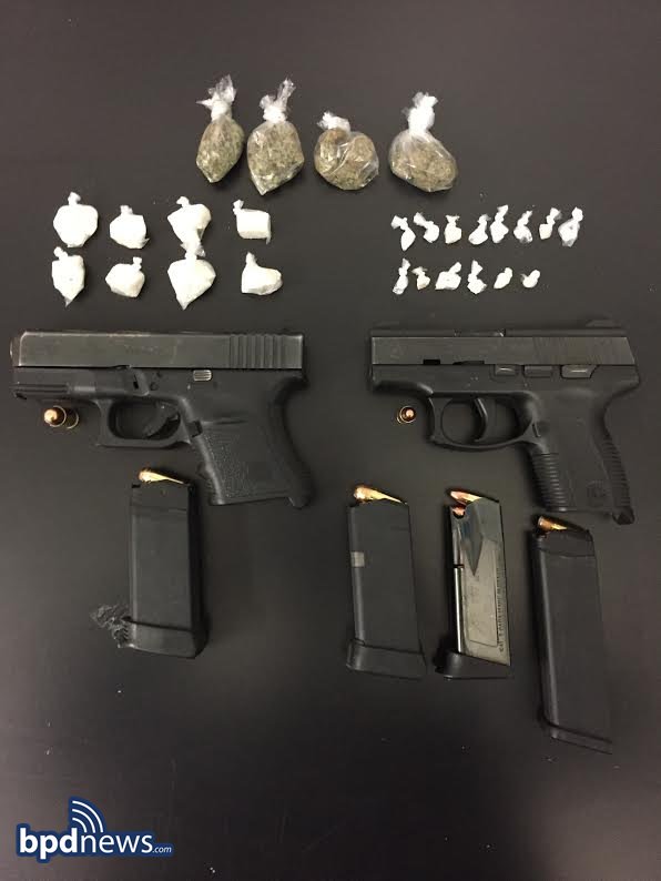 bostonpolice's tweet photo. #KeepingBostonSafe: Drug Unit Officers Recover 2 Guns and Significant Amount of Drugs in Mattapan https://t.co/Zb52EsVv2q https://t.co/RZJfzUrM6O