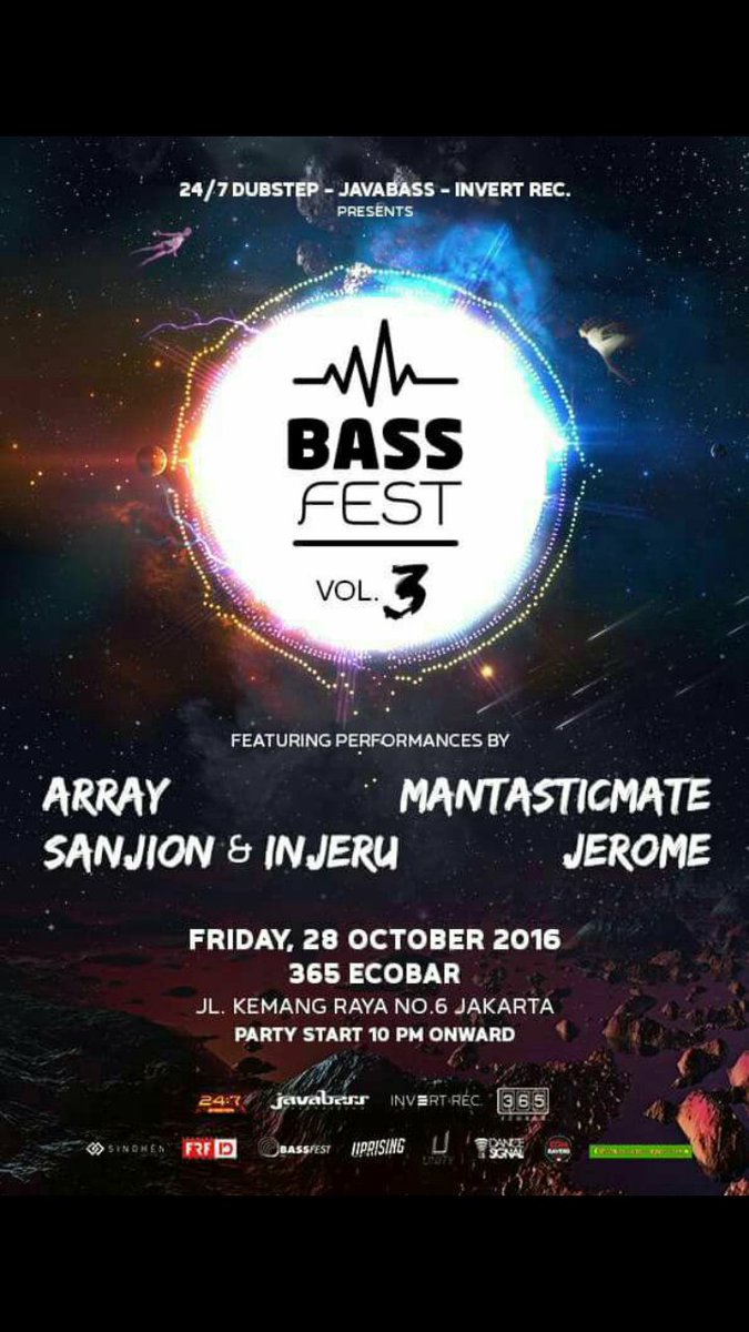 tonight! Bass fest volume 3

At 365 ecobar, kemang jakarta