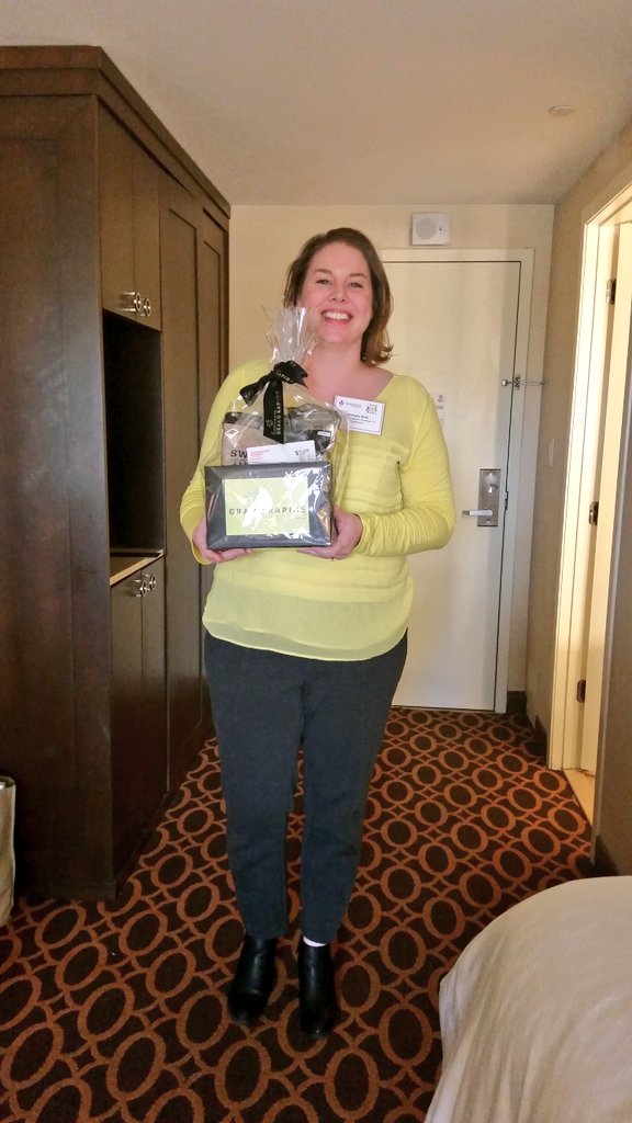 MichelleRahl's tweet photo. Sad that the @MIChamberPros conference is over but excited for 2017 in @CityGrandRapids! Thanks @GRACC for the gift basket! #macp2016 https://t.co/Wb8C1gAww5