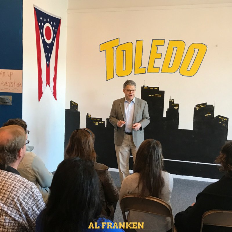 alfranken's tweet photo. Ohio, you could be the state where we prevent any possibility of a @realDonaldTrump presidency. We have 11 days. Let's get out the vote. https://t.co/EkrSxm42JR