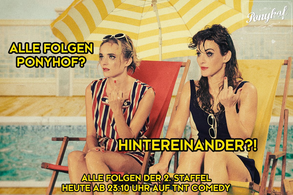 Sorry Mädels, für ein Veto ist es zu spät ;) #PonyhofdieShow ALLE FOLGEN heute ab 23:10 Uhr auf <a href="/TNTComedyDE/">TNT Comedy</a>! <a href="/Michaelsen_J/">jeannine michaelsen</a> <a href="/annie_hoffmann/">annie hoffmann</a>