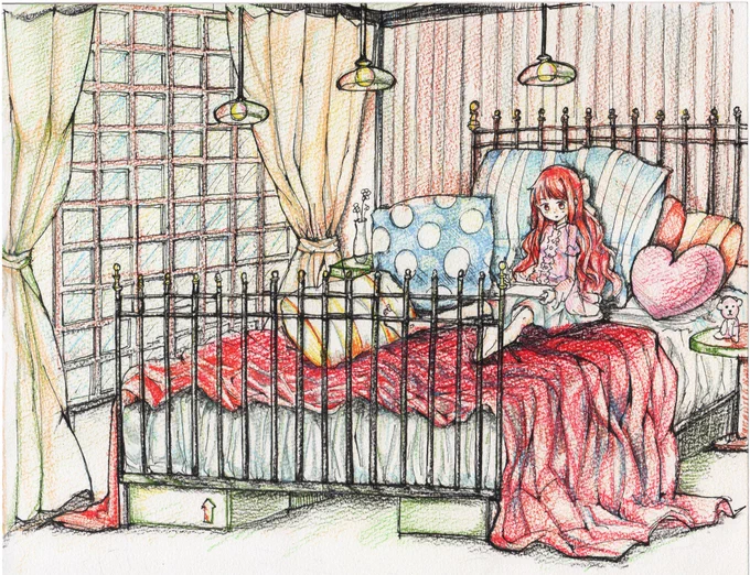 #shelter
When i drew a quick sketch recently i kinda want to do one drawing for Shelter properly
its just so nice...
(colorpencil&amp;pen) 
